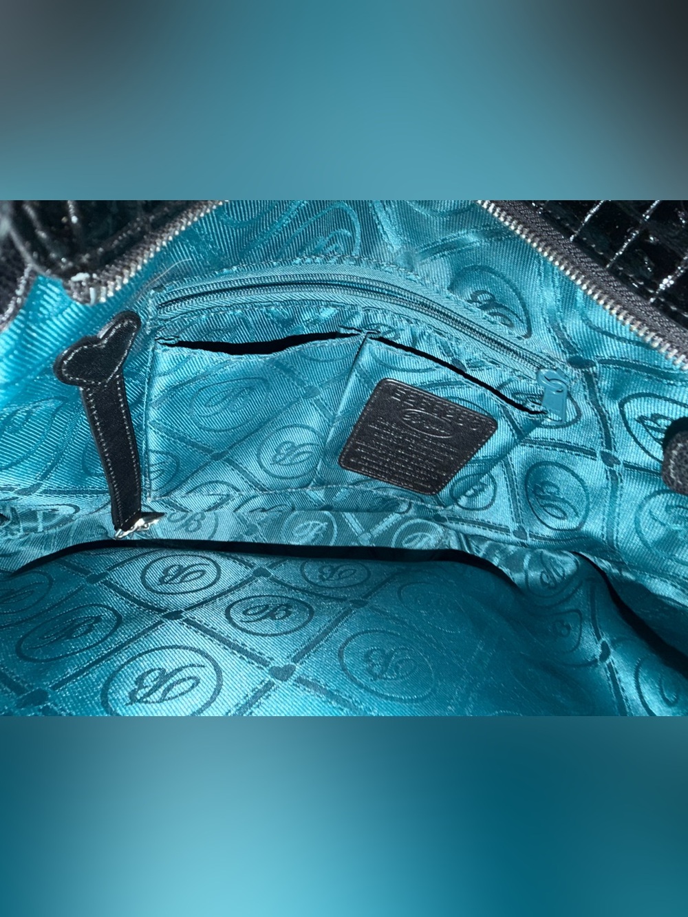 Designer Teal Lined Women’s Handbag - Brighton